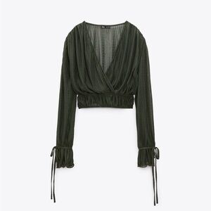 Pleated Crop Top | Size S